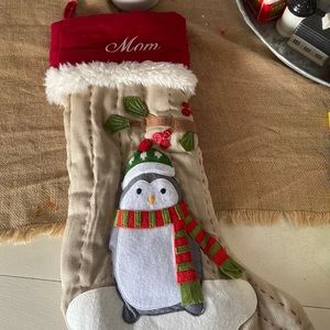 Pottery Barn Kids woodlands penguin stocking